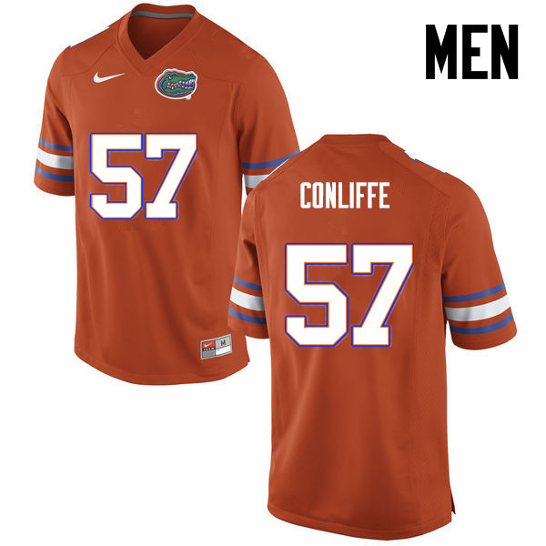 Men Florida Gators #57 Elijah Conliffe College Football Jerseys-Orange